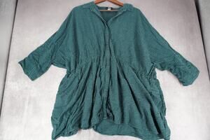 BDG Urban Outfitters Green Plaid Babydoll Tunic Top Women’s Large Oversized